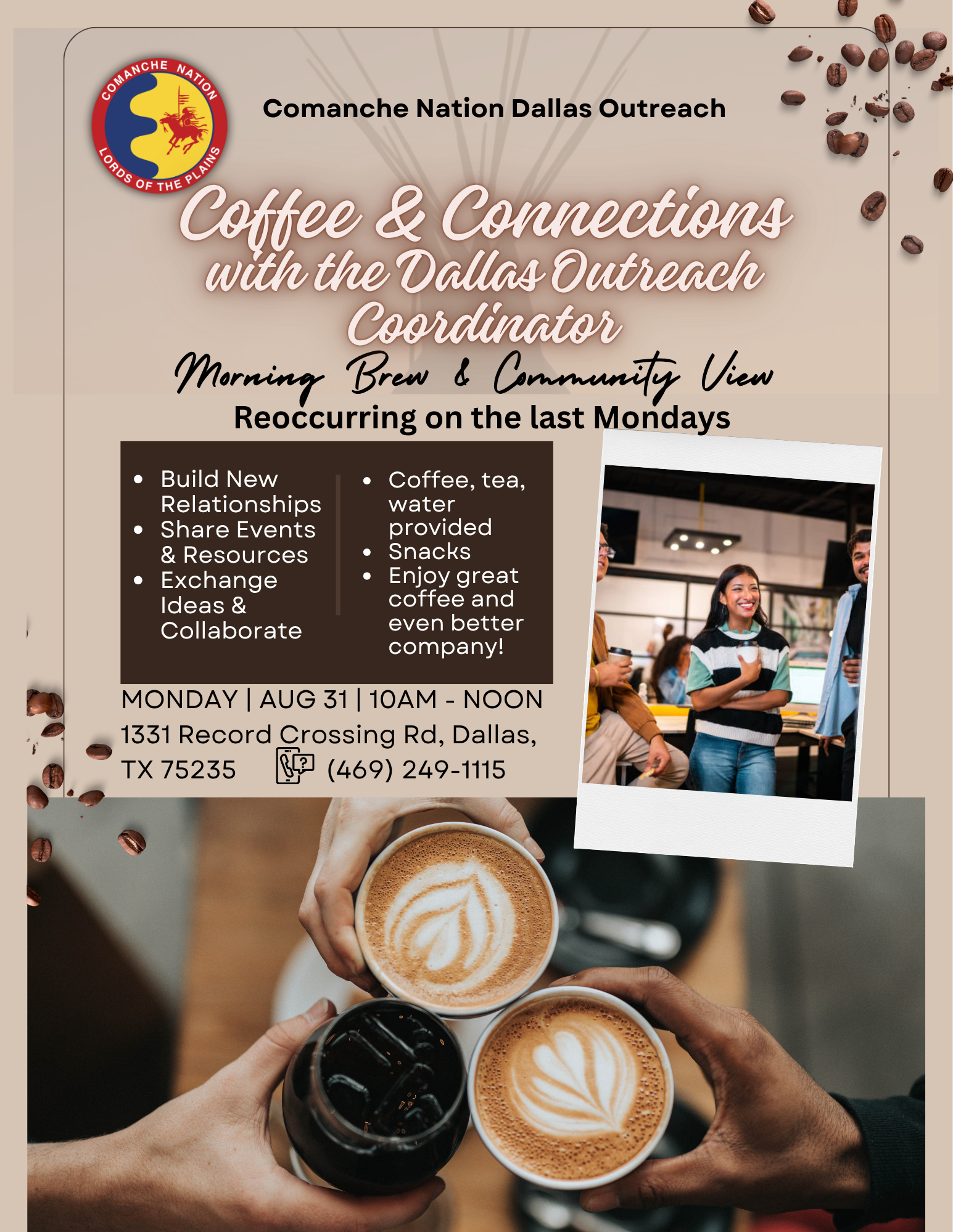 Coffee & Connections with the Dallas Outreach Coordinator