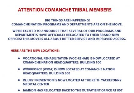 Programs and Departments are Relocate