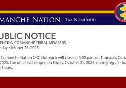 OKC Outreach Office Closure 10.30.25