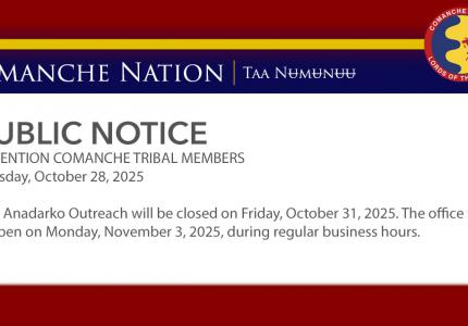 Anadarko Outreach Office Closure 10.31.25