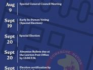 calendar dates for special election