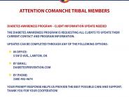 Diabetes Awareness  Program - Client Information Update Needed