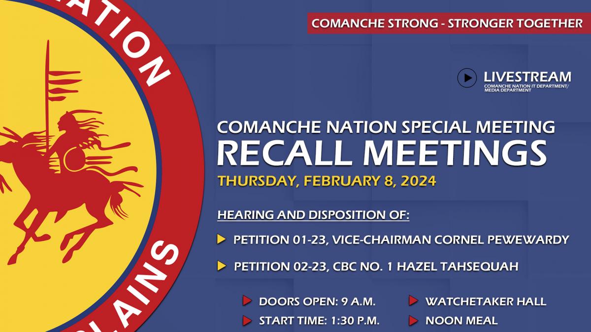 Special General Council Meeting - RECALL