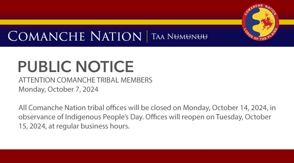 Indigenous People's Day Closure