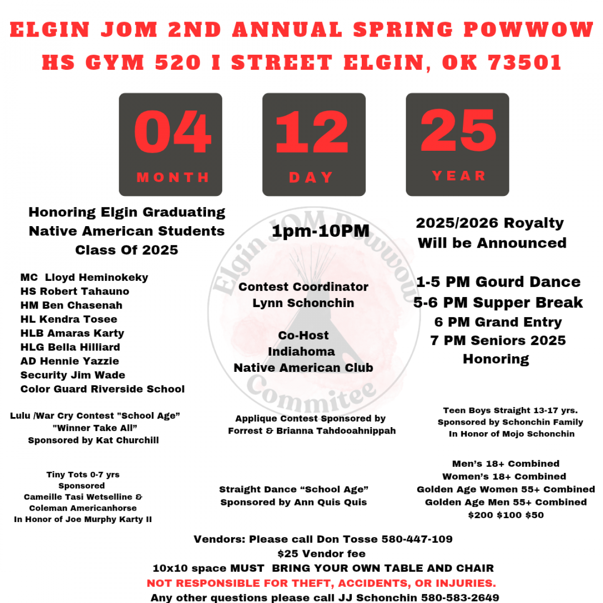 Elgin JOM 2nd Annual Spring Powwow