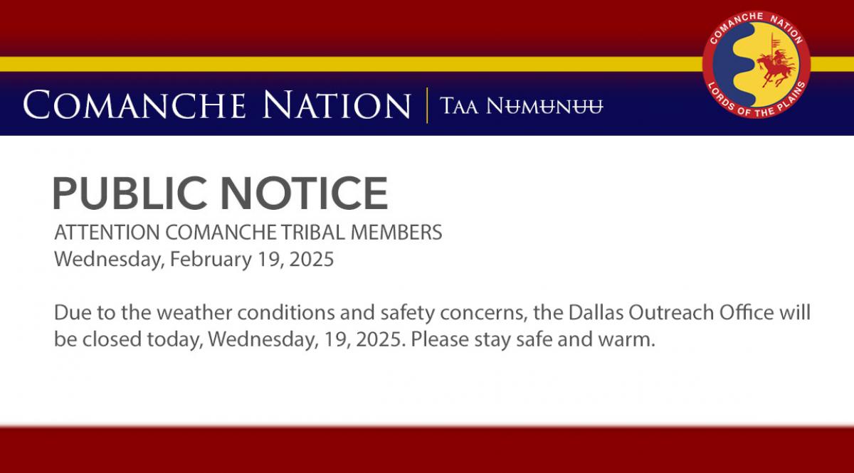 Dallas Outreach Closed Due to Inclement Weather