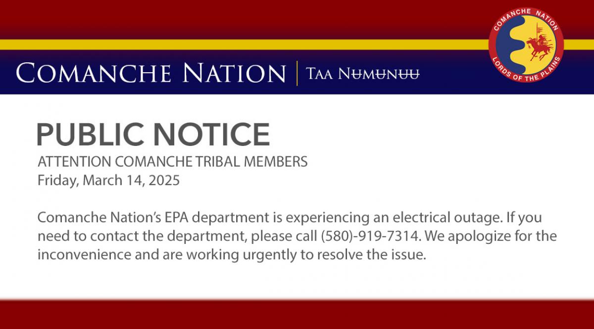 EPA Department experiencing electrical outage