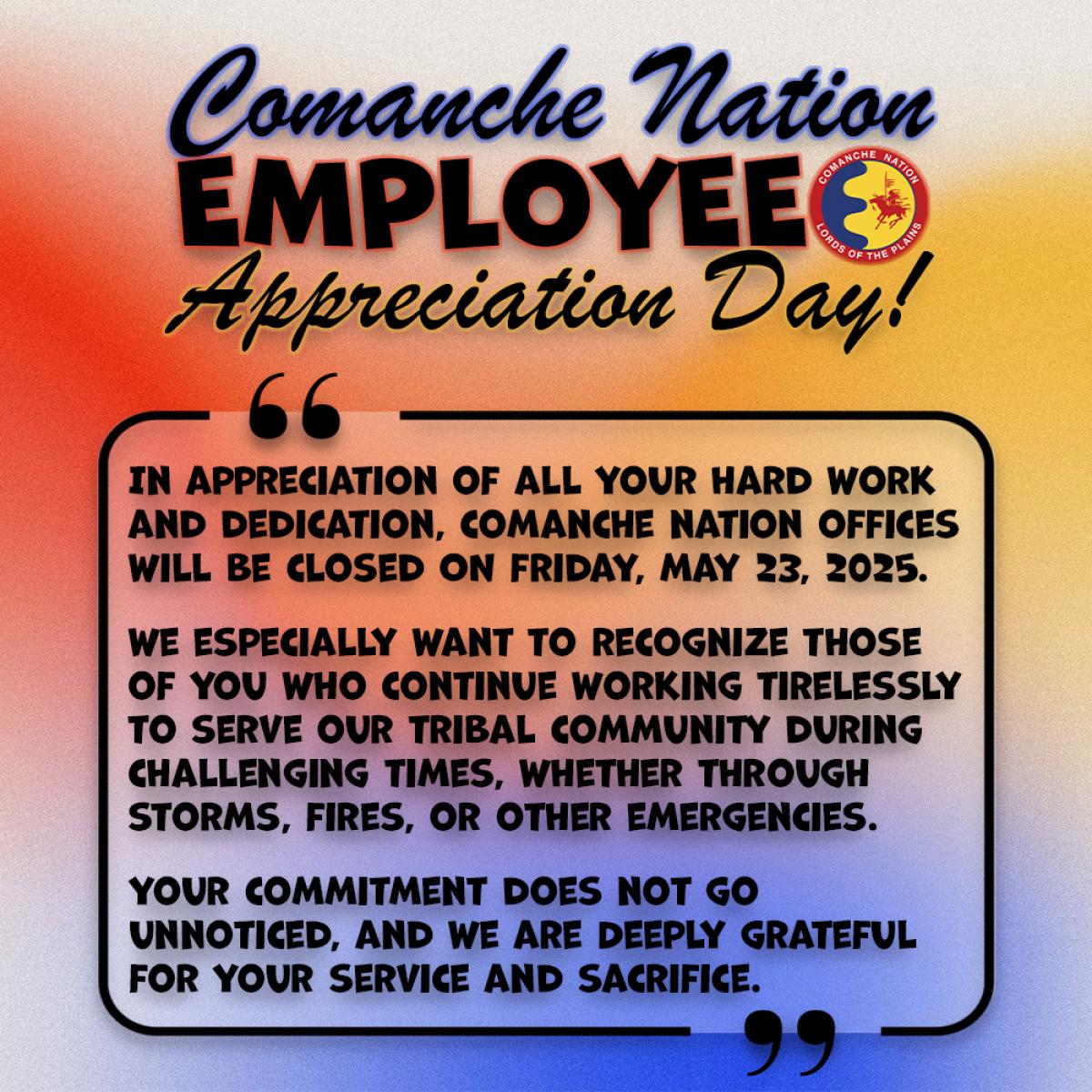 CLOSED - Employee Appreciation Friday
