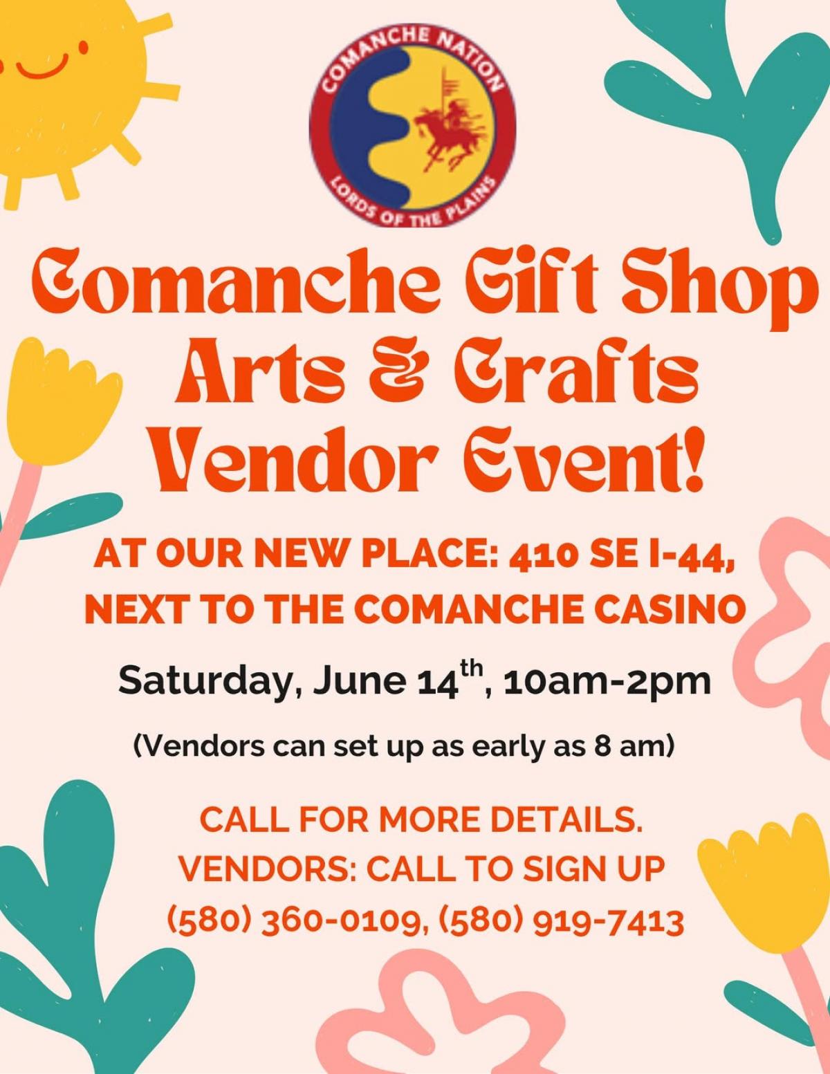 Comanche Gift Shop Arts & Crafts Vendor Event