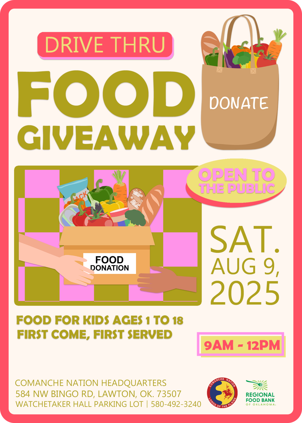 Food Giveaway - Watchetaker Hall