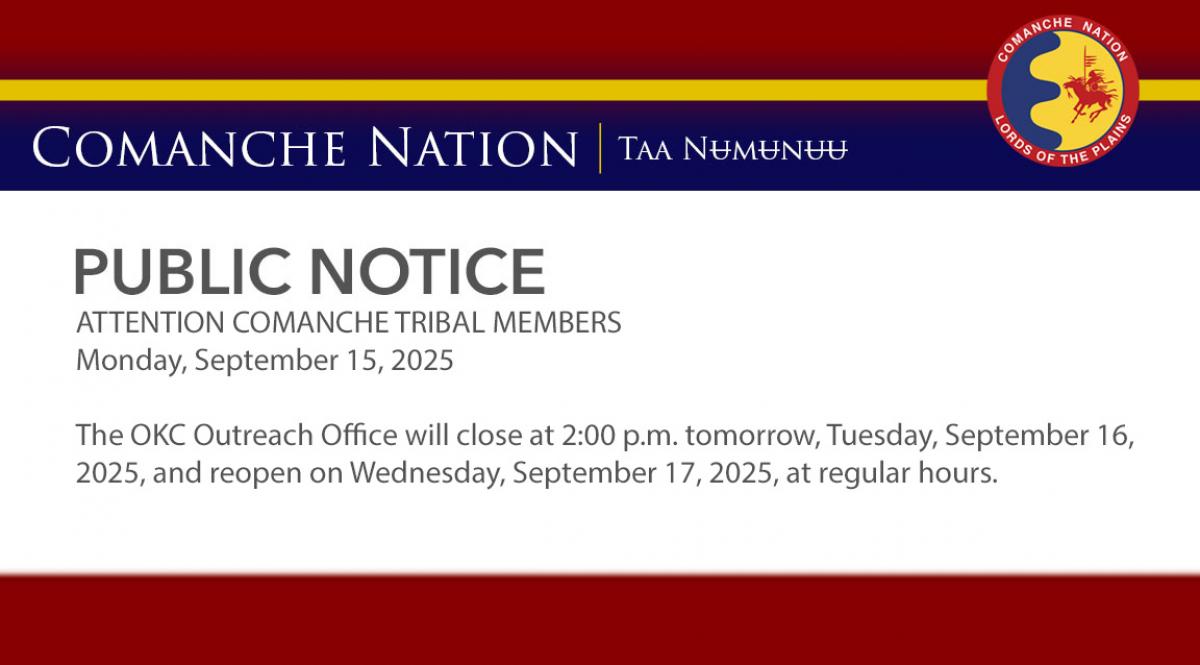 OKC Outreach Office Closure 9.16.25