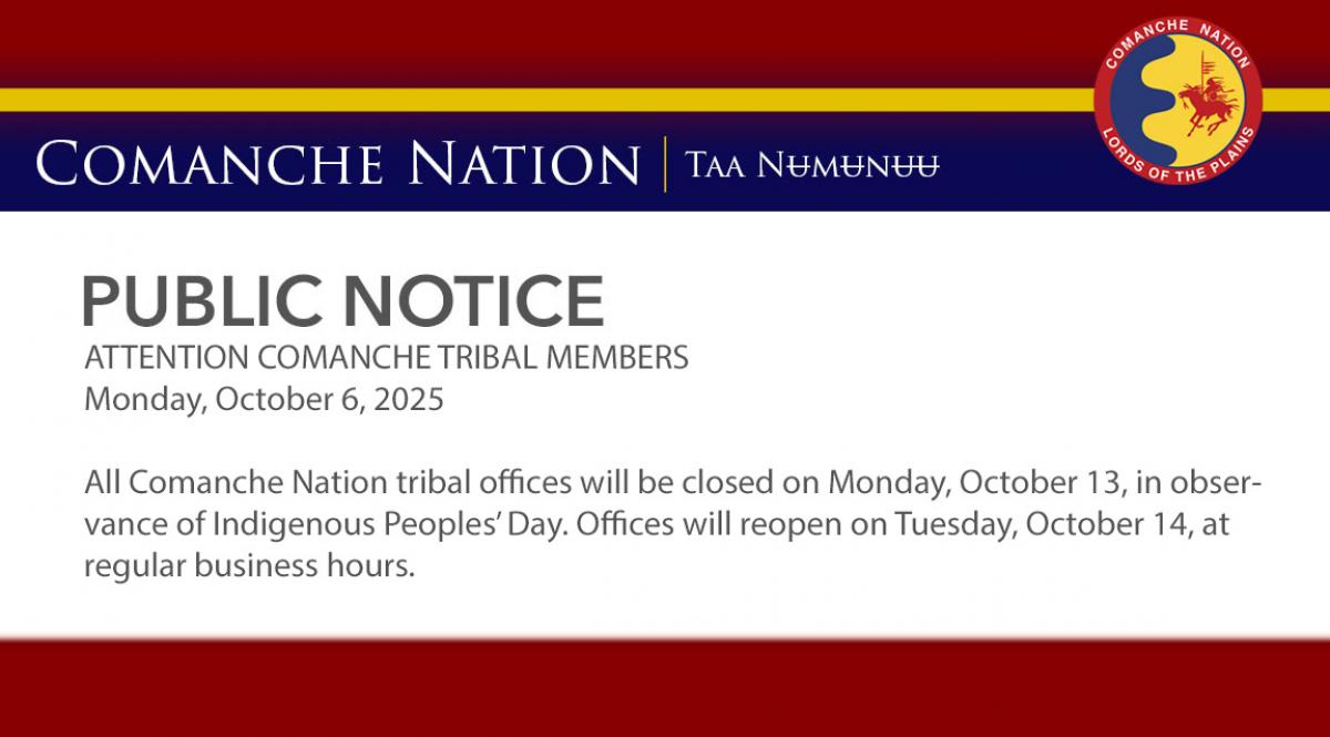 Office Closure in Observance of Indigenous Peoples' Day