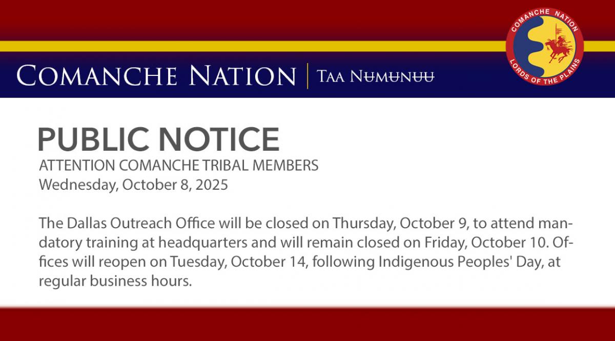 Dallas Outreach Office Closure 10.9.25