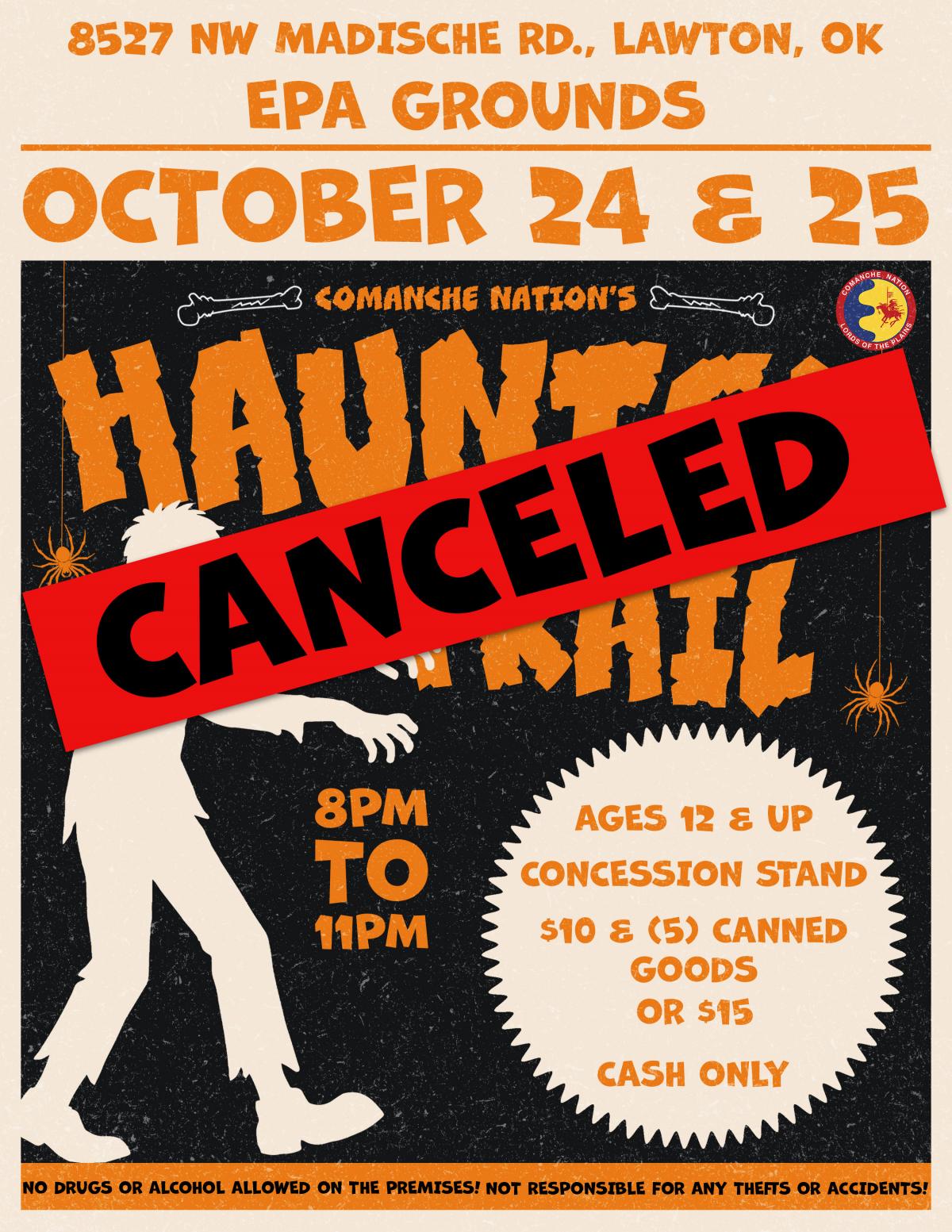 canceled haunted trail 2025