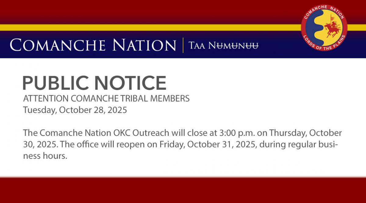 OKC Outreach Office Closure 10.30.25