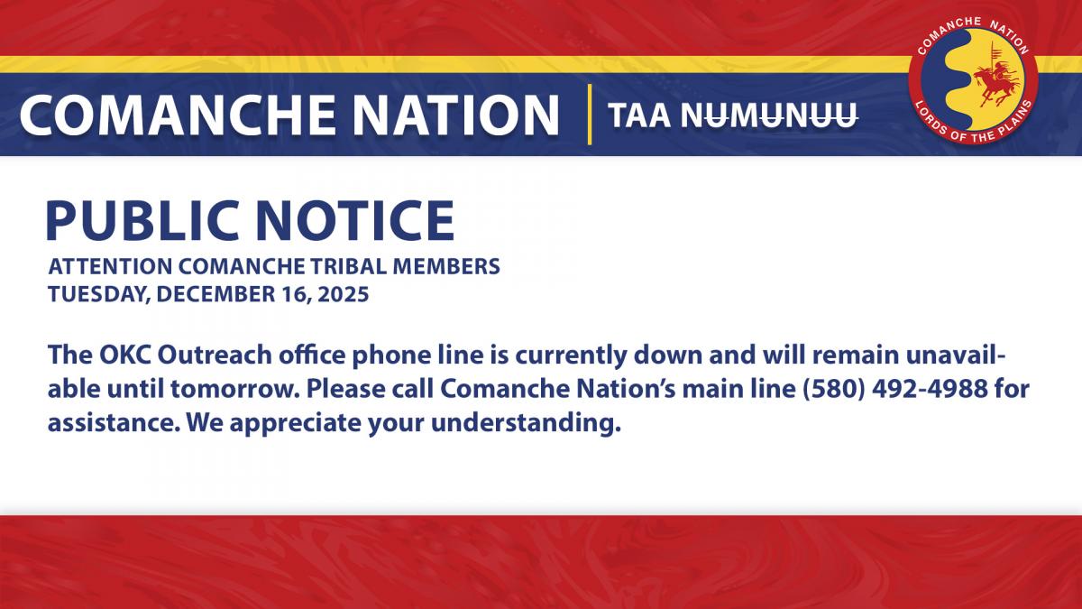 OKC Outreach Temporary Phone Line Outage 12.16.25