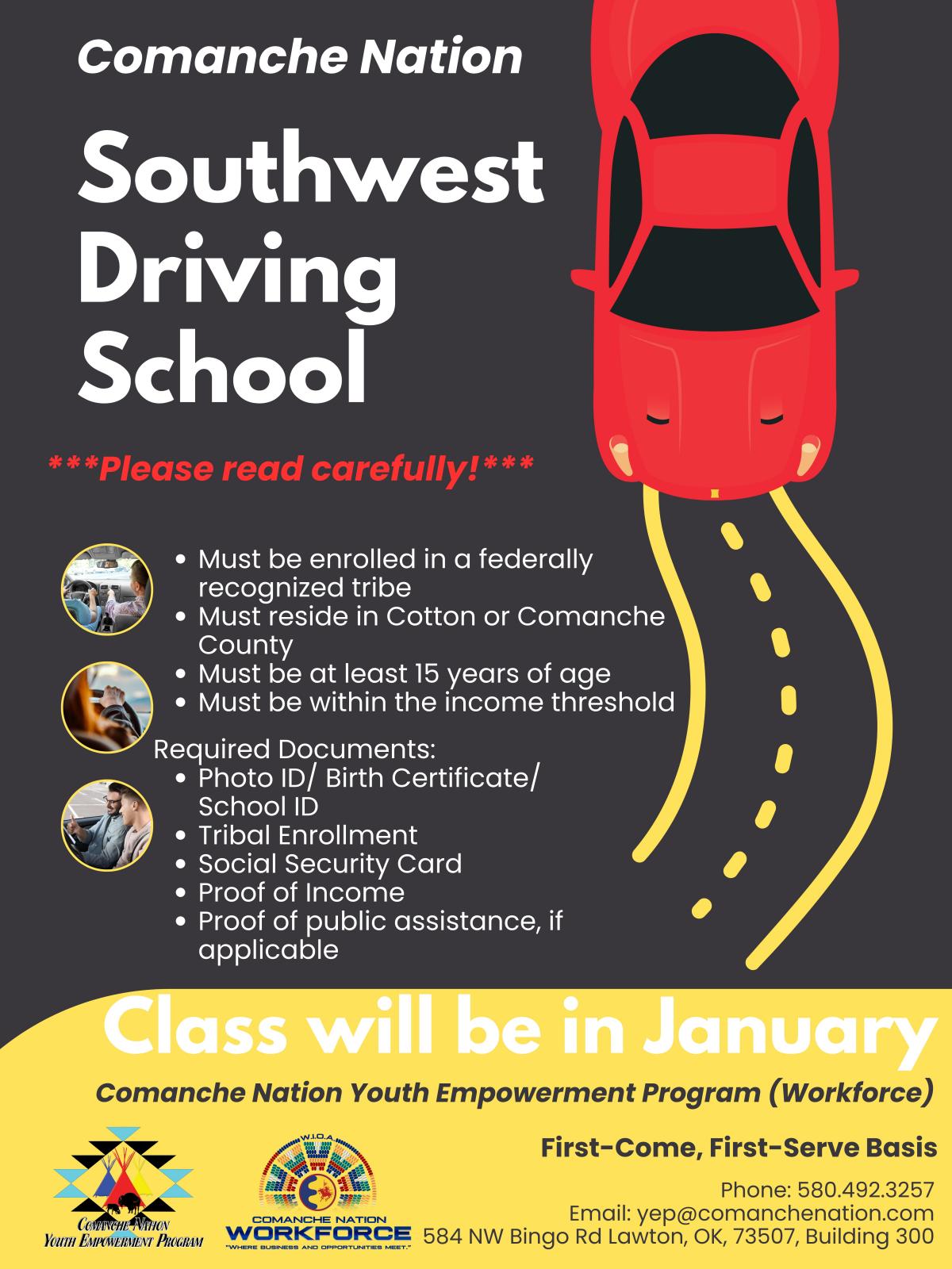 Comanche Nation Southwest Driving School