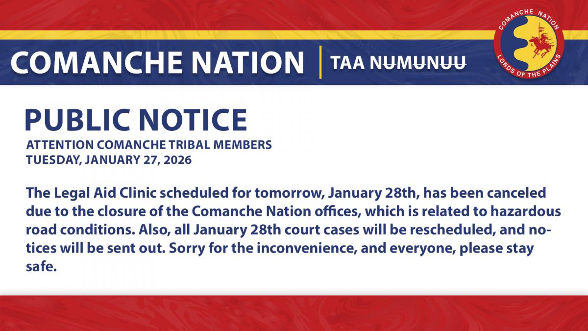 Legal Aid Clinic Canceled 1.28.26