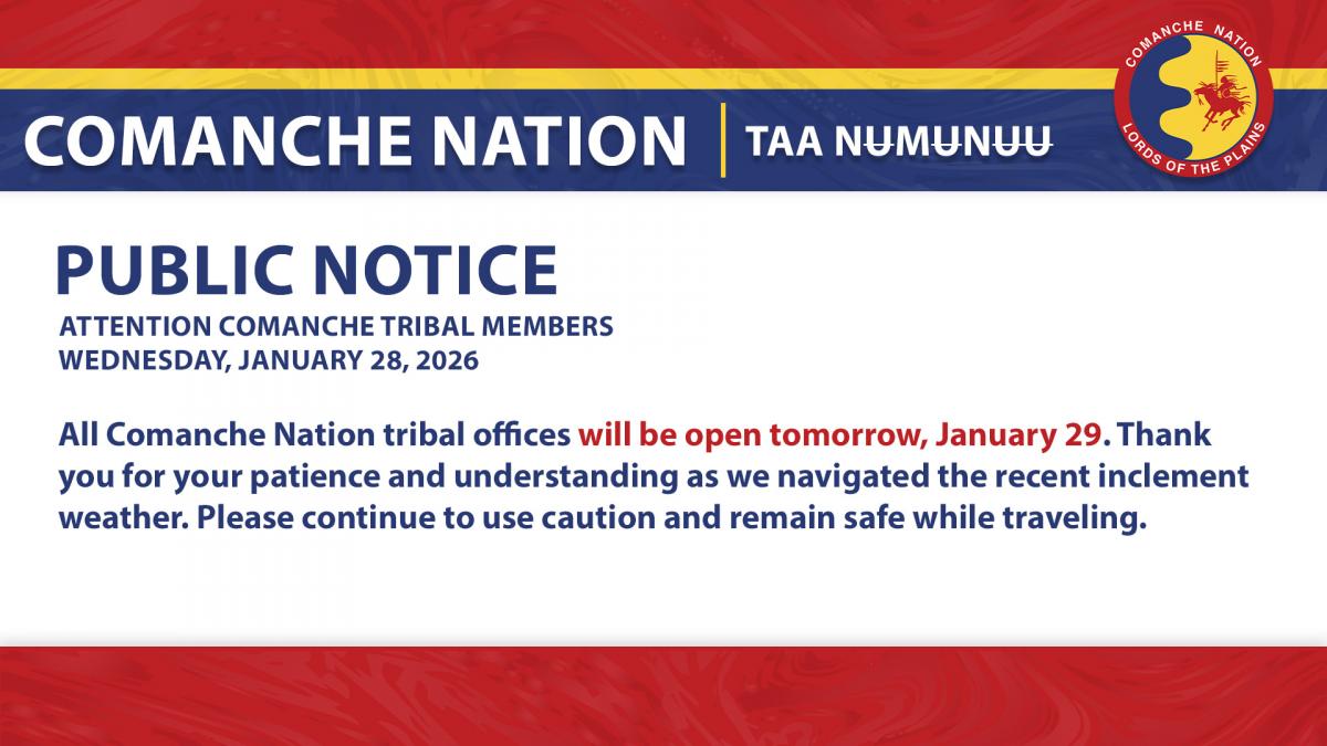 Tribal Offices Will Reopen 1.29.26