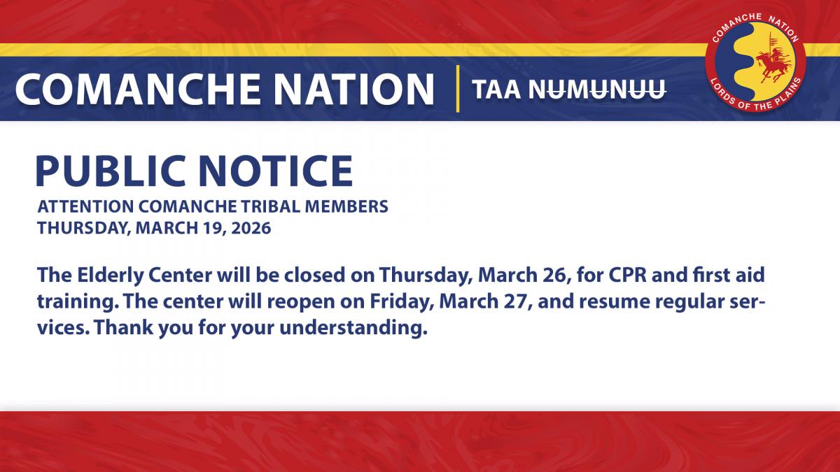 Elderly Center Closure 3.26.26