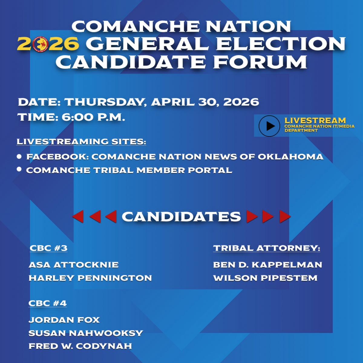 2026 General Election Candidate Forum