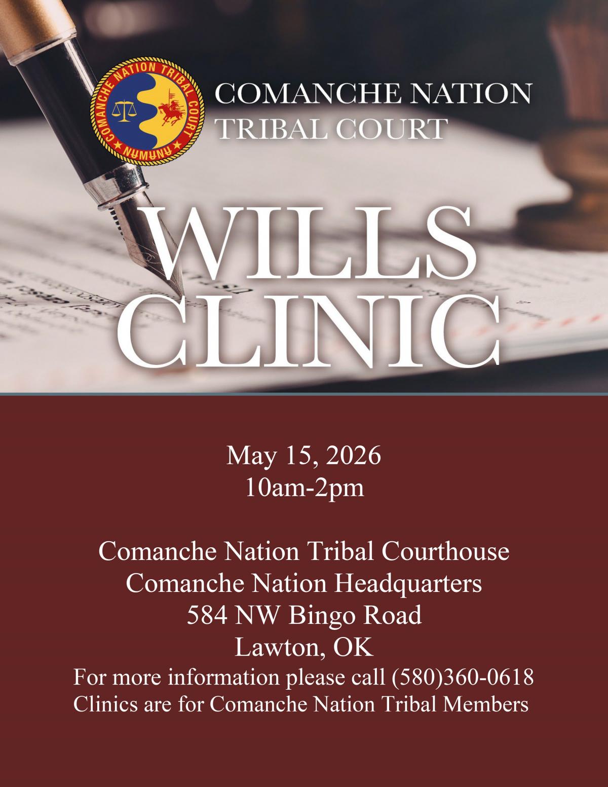 Wills Clinic - May 2026