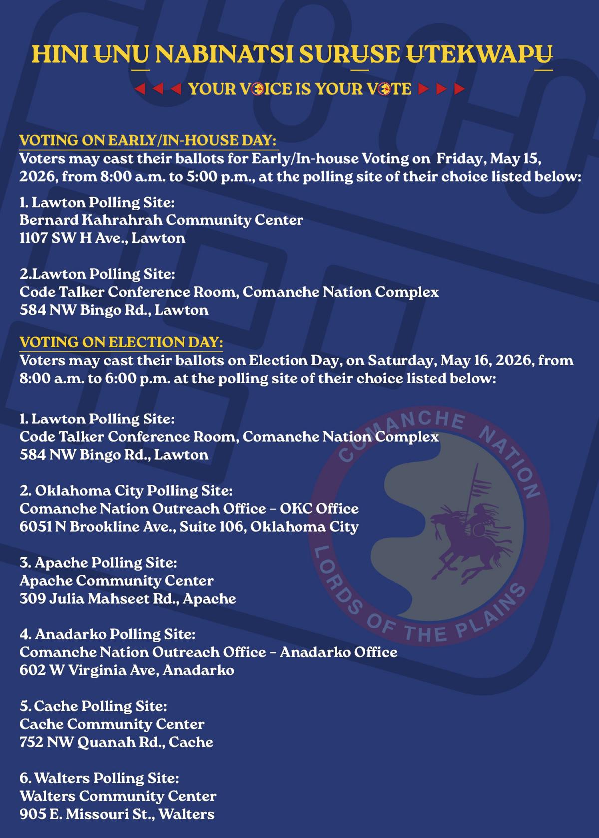 2026 General Election Polling Sites