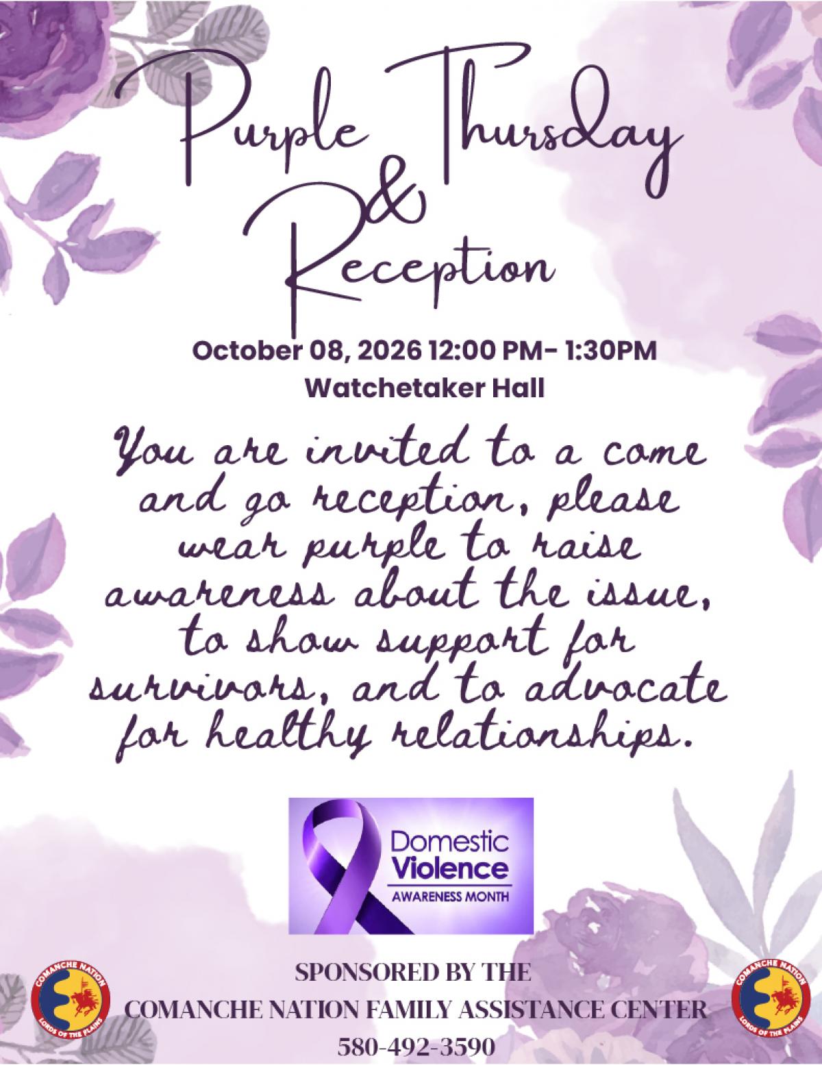 Purple Thursday & Reception