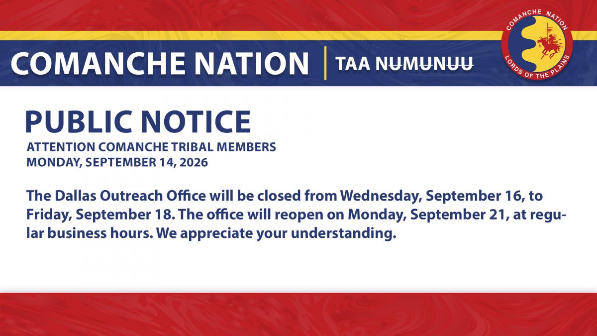 Dallas Outreach Office Closure 9.16.26