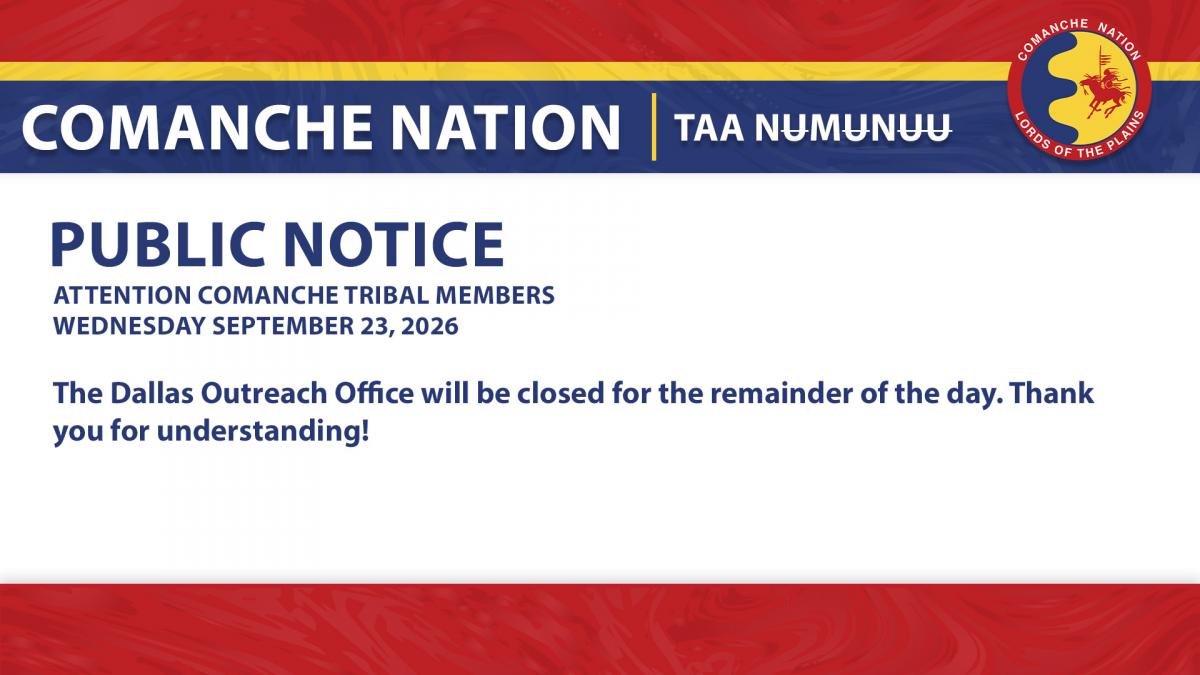Dallas Outreach Office Closure 9.23.26