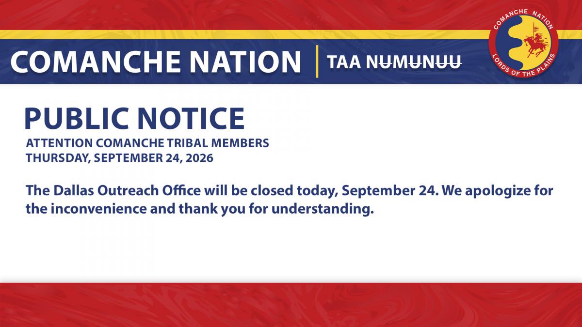 Dallas Outreach Office Closure 9.24.26