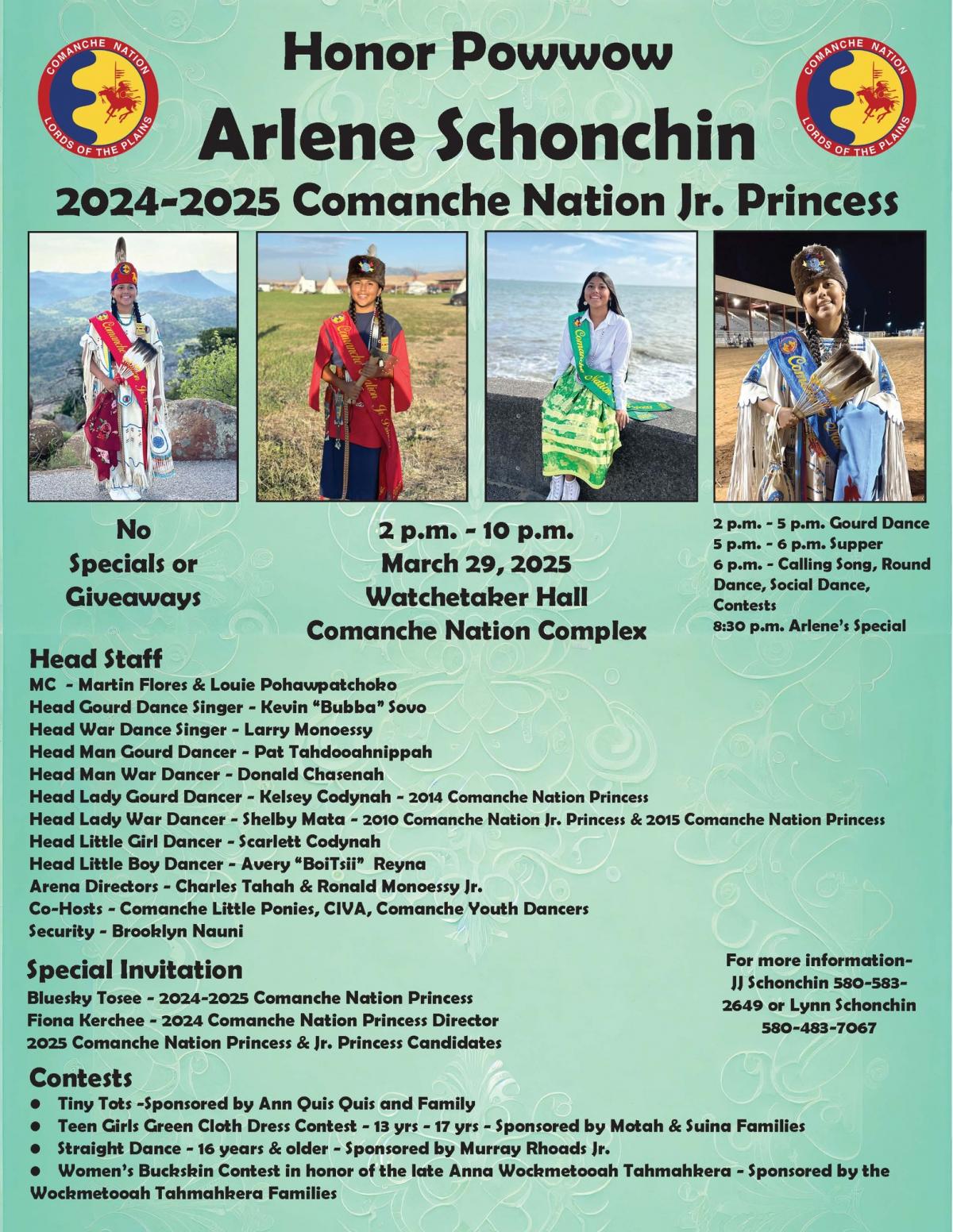 Arlene Schonchin Honoring Powwow