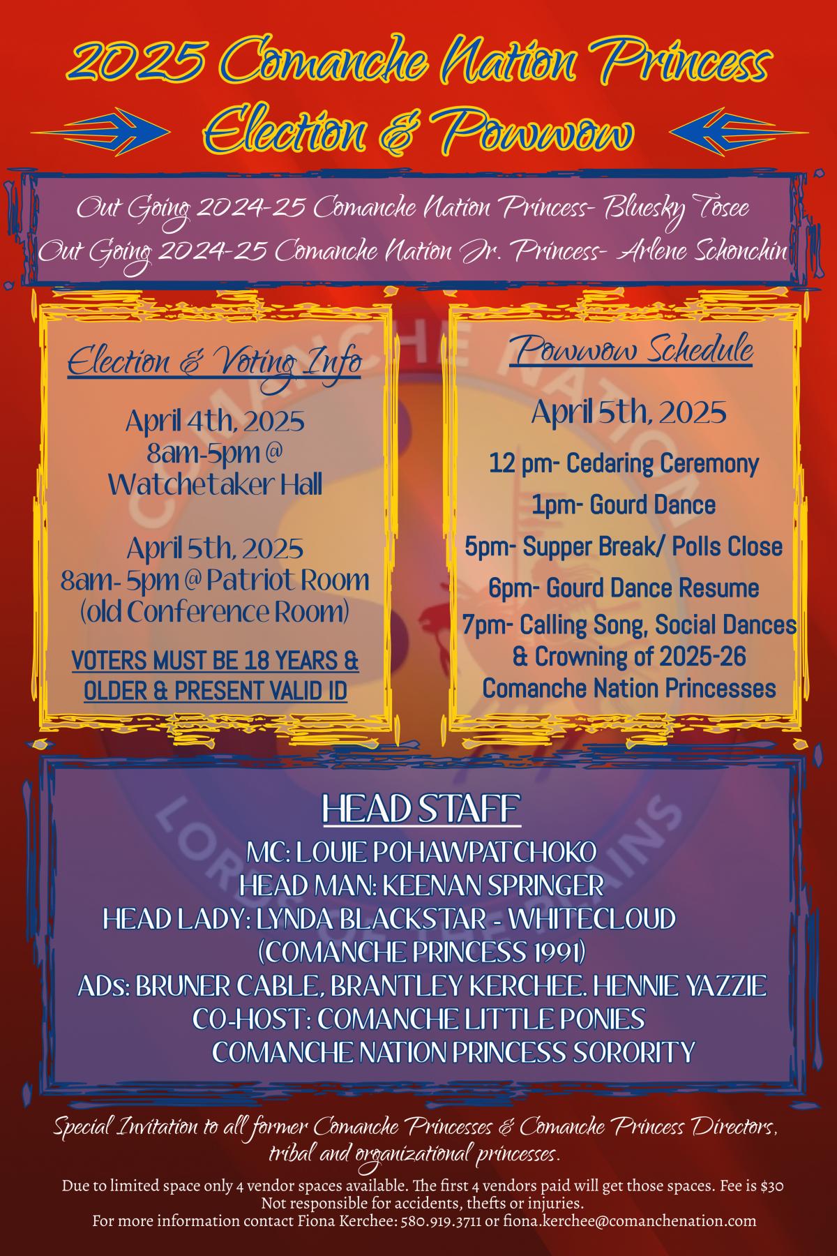 2025 Comanche Nation Princess Elections