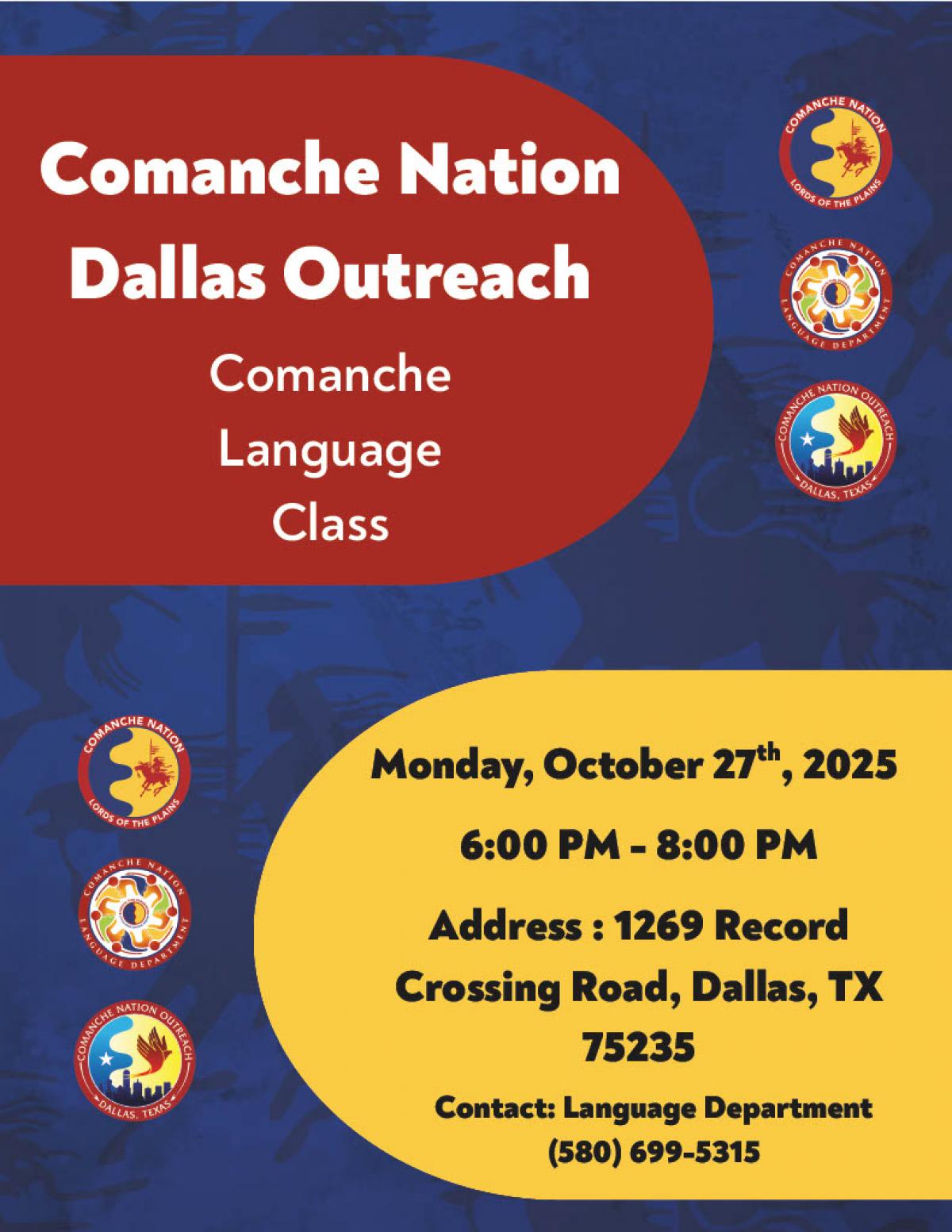 Comanche Langauge Class - Dallas Outreach