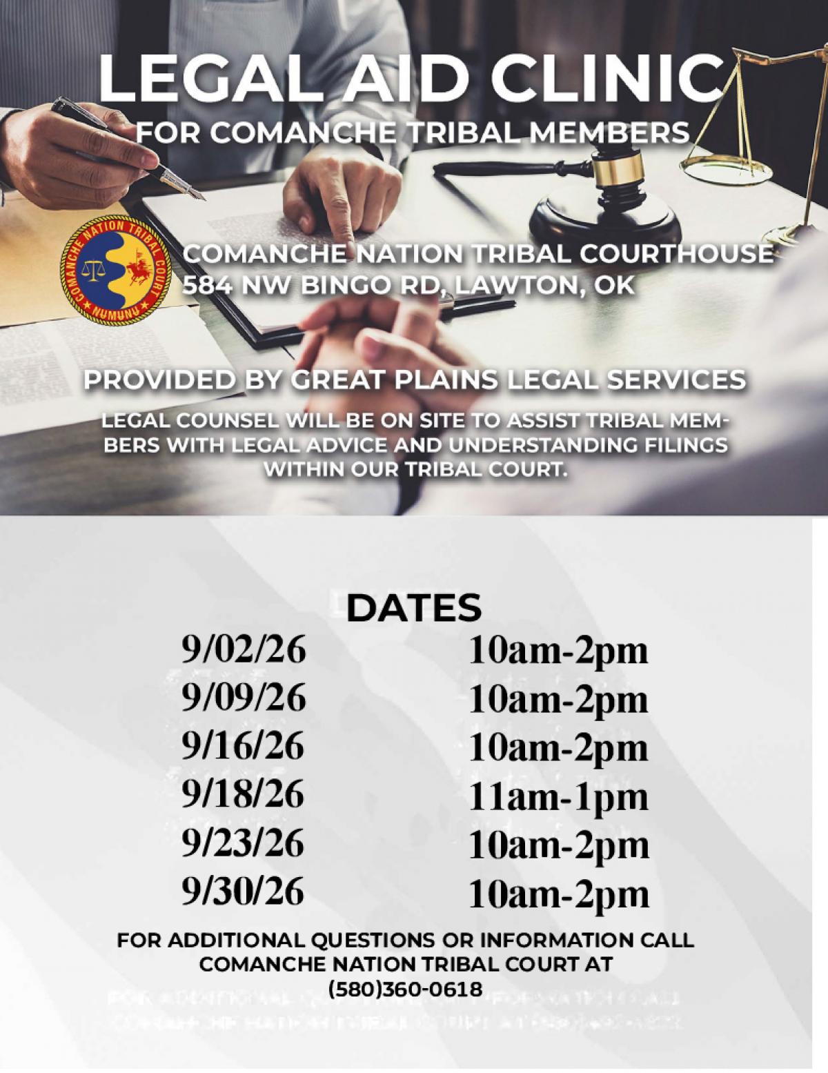 Legal Aid Clinic - September 2026