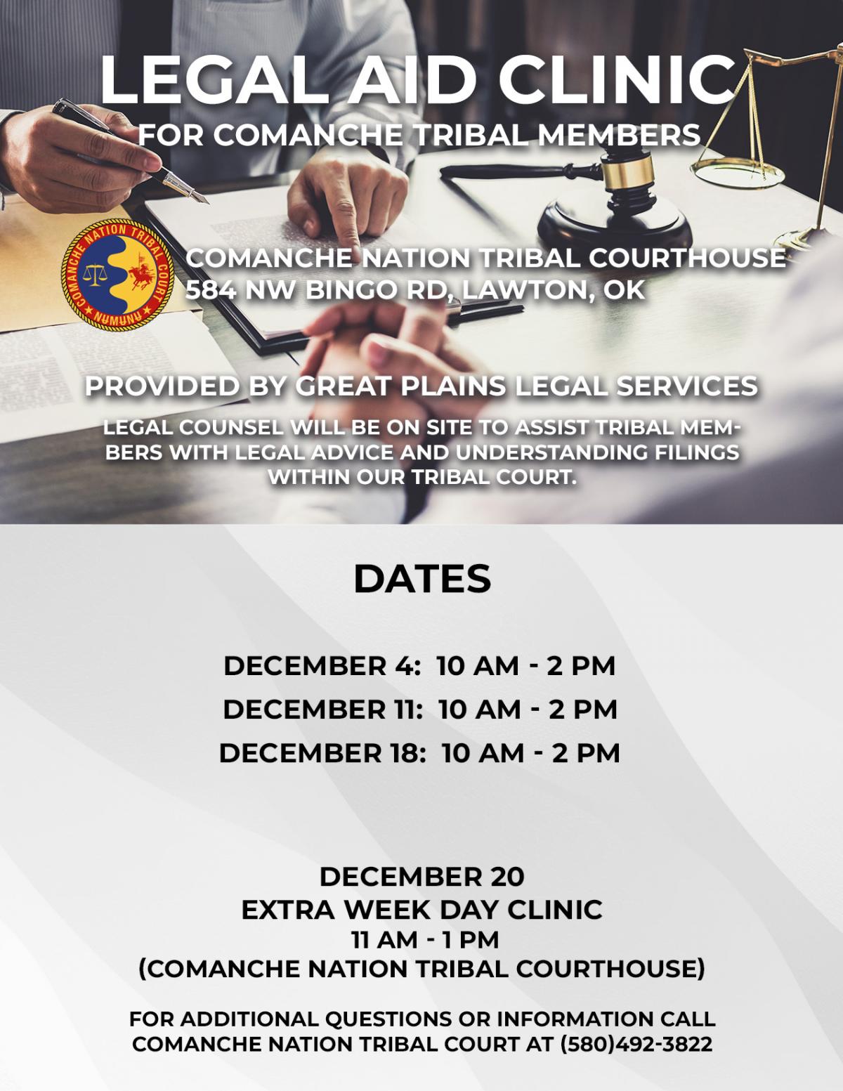 Legal Aid Clinic DEC 2024