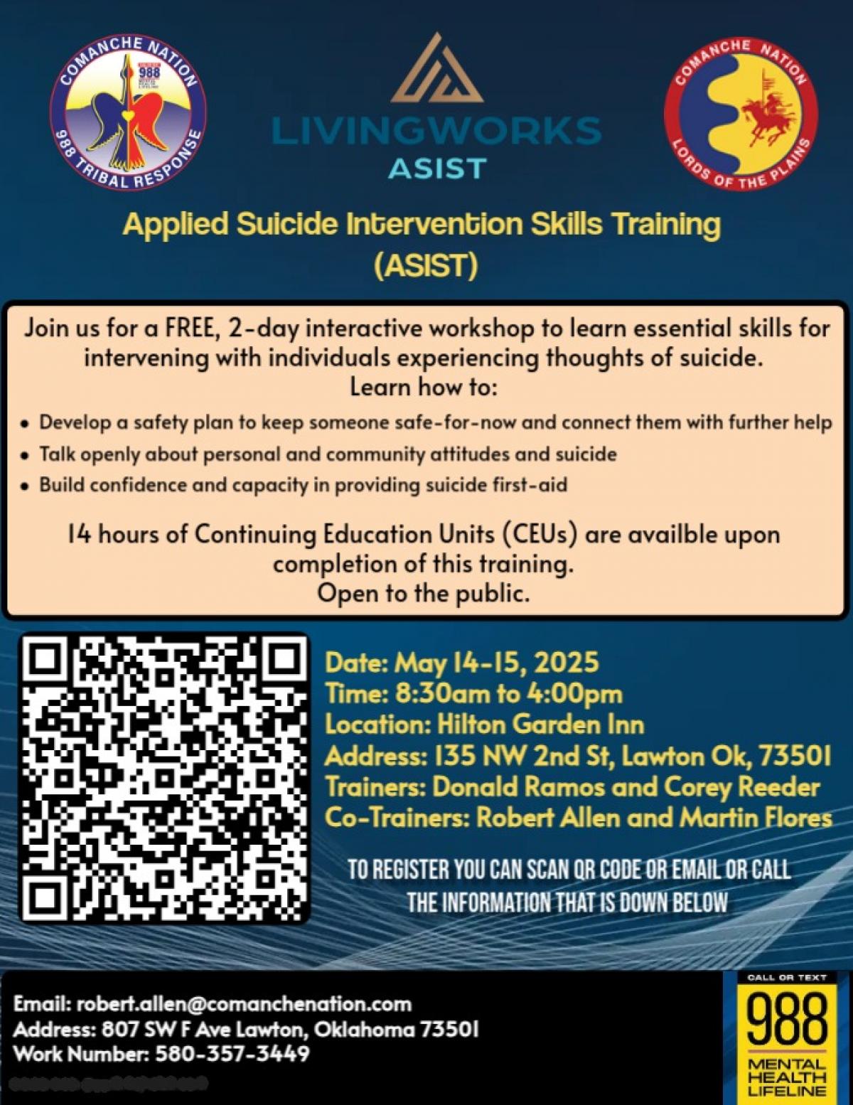 Applied Suicide Intervention Skills Training (ASSIST)