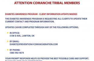 Diabetes Awareness Program - Client Information Update Needed updated