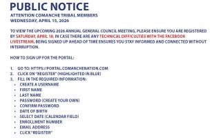 Register for the Comanche Member Portal Now!