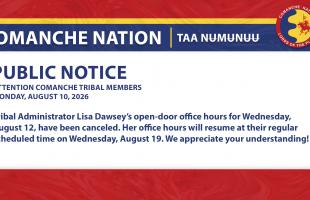 Tribal Administrator's Open Door Office Hours Canceled 8.12.26