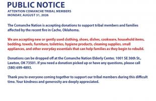 Donations Accepted for Tribal Members Affected by Cache Fire