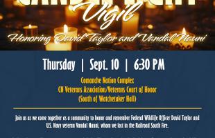 Candle Light Vigil, Honoring David Taylor and Vandal Nauni