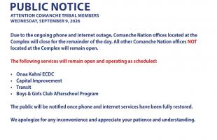 PSA: Complex Office Closure 9.9.26